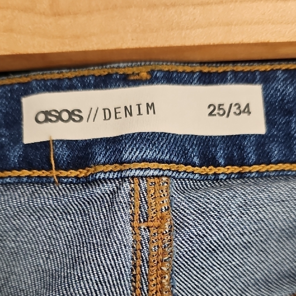 OSOS High Rise Blue Jeans with Tapered Leg Size 25/34 - Picture 9 of 11